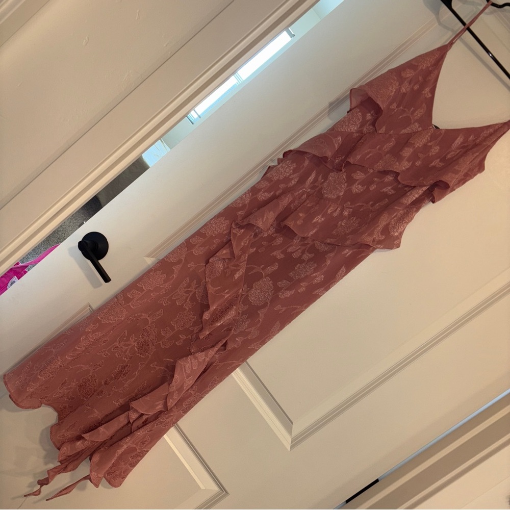Zara Asymmetrical Dusty Rose Dress